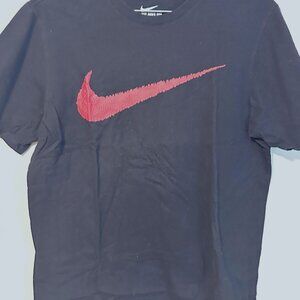 Black Nike Print T-Shirt - Red Logo